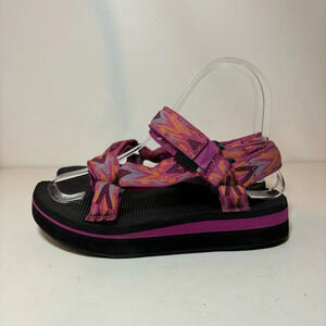 TEVA Women’s Midform Universal Sandals Diamond Festival Fuchsia Shoes Size 5